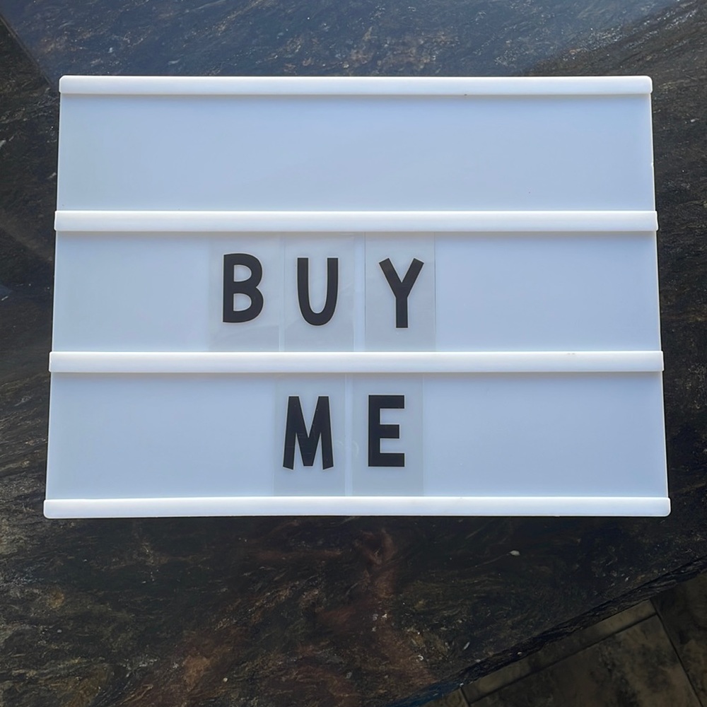 Sign with letters